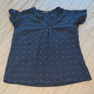 5 for $25: Navy Textured Blouse